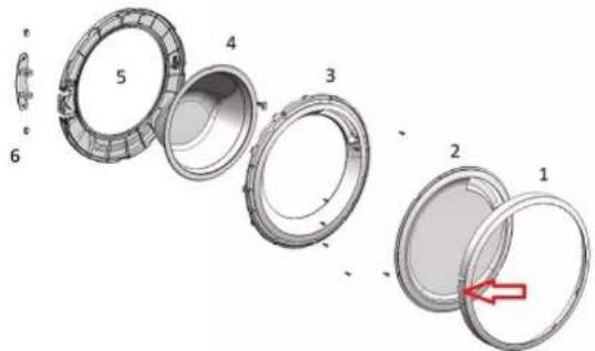 SIEMENS WM14UQ41FG - Retirer les composants de la porte - 1