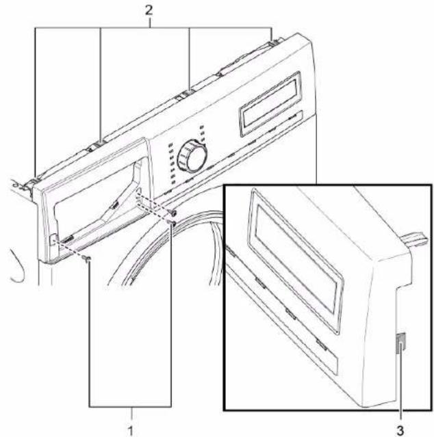 SIEMENS WM14UQ41FG - Demontarea panoului de mascara - 1