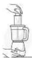 MAGIC BULLET Kitchen Express - Utilisation de l'appareil : disque de découpe / effilochage. - 6