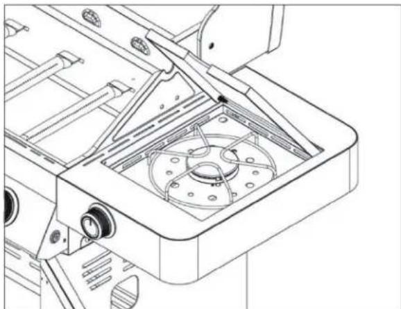 Rösle Videro G3S Vario - Side burner with gas cooker (optional equipment) - 1