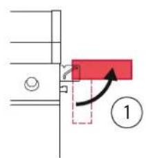 Rösle Videro G2S Vario - Piegare il ripiano laterale verso l'alto / Accoppiare l'alimentazione del gas (prima della messa in funzione) - 1