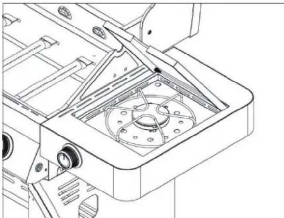 Rösle Videro G2S Vario - Bruciatore laterale con piano cottura a gas (dotazione opzionale) - 1
