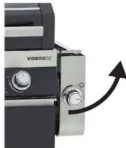 Rösle Videro G2S Vario - Entkoppeln Sie den Gasschlauch vor jedem Abklappen des Seitenisches! Dadurch vermeiden Sie das Quetschen des Gasschlauchs. - 1