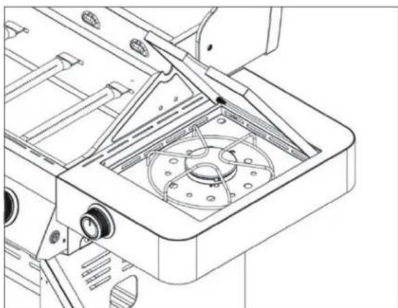 Rösle Videro G2S Vario - Side burner with gas cooker (optional equipment) - 1