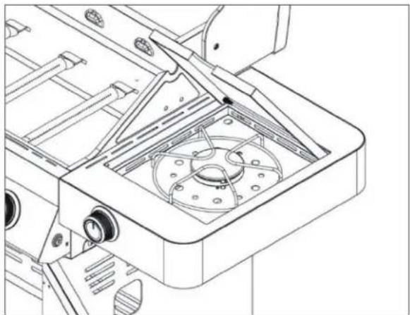 Rösle Videro G2S Vario - Zijbrander met gaskookzone (optionele utrusting) - 1