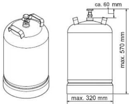 Rösle Videro G2S Vario - Dimensioni massime della bombola - 2