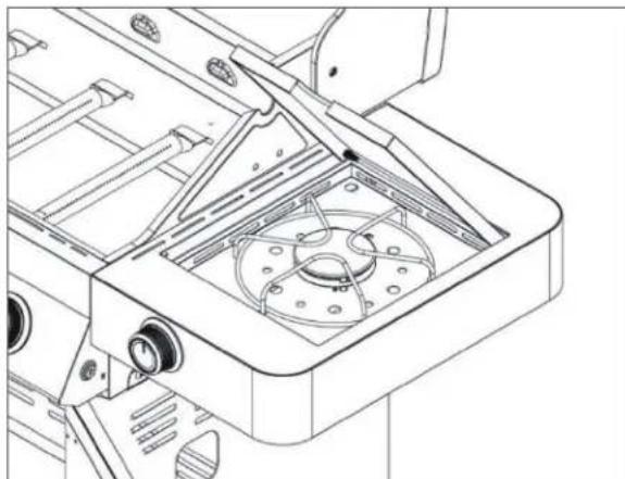 Rösle Videro G2S Vario - Seitenbrenner mit Gaskochfeld (optionale Ausstattung) - 1