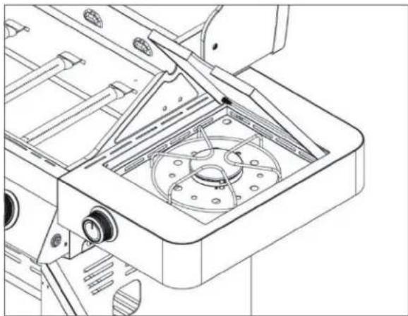 Rösle Videro G4S Vario - Side burner with gas cooker (optional equipment) - 1