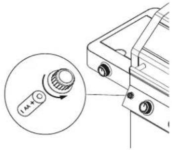 Rösle Videro G4S Vario - Processus d'allumage du brûleur infrarouge « Primezone » dans la zone de barbecue principale (équipement en option) - 1