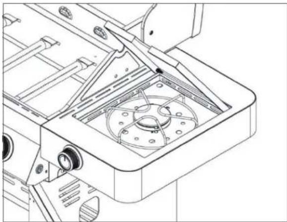 Rösle Videro G4S Vario - Bruciatore laterale con piano cottura a gas (dotazione opzionale) - 1