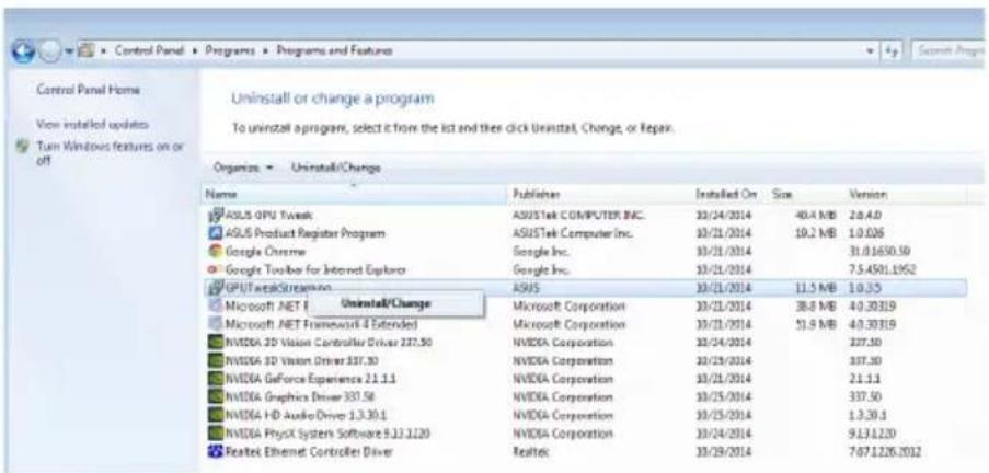 ASUS GPU Tweak II - Κατάργηση του ASUS Streaming στα Windows® 8.1 / 8 / 7 / Vista - 1