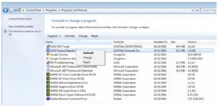 ASUS GPU Tweak II - Odebrání ASUS APRP v operačním systému Windows® 8.1 / 8 / 7 / Vista - 1