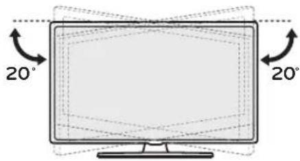 LG 32LT340HBUA - Adjusting the Angle of the TV to suit view - 1