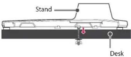 LG 32LT340HBUA - Attaching the TV to a desk - 4