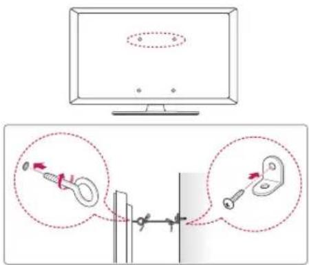 LG 32LT340HBUA - Fixation du téléviseur au mur - 1