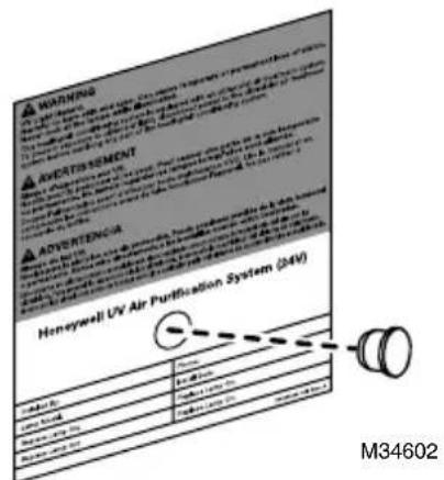 HONEYWELL UV Air Purifier UV2400U1000 - Turn off main power source before installation. Model information is printed on the Power Unit cover. - 6