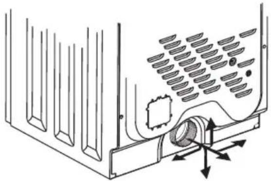 FRIGIDAIRE FFSE5115P - Exhaust direction - 1