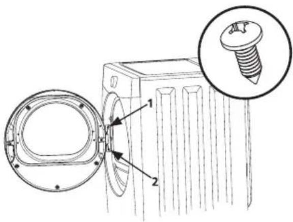 FRIGIDAIRE FFSE5115P - Reinstalación de la puerta - 3