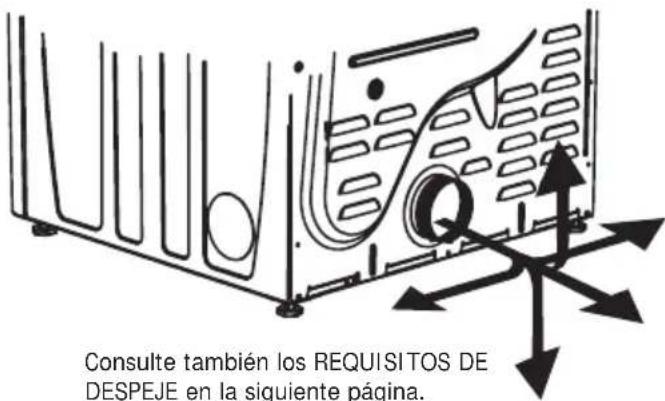 FRIGIDAIRE FFRG4120S - Dirección del escape - 1