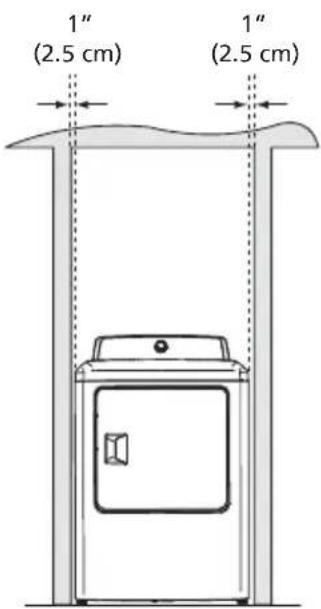FRIGIDAIRE FFRG4120S - Installation dans un endroit en retrait ou une armoire - 1