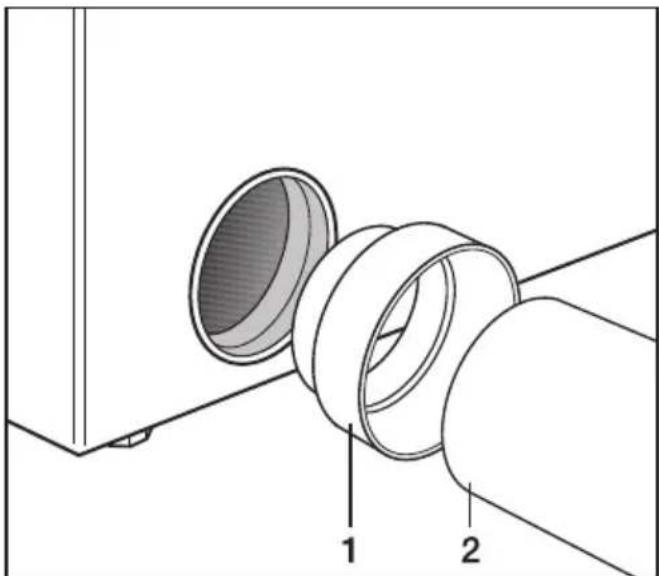 MIELE T 8723 LW - B Système d'évacuation composé de tuyaux emboîtés - 1