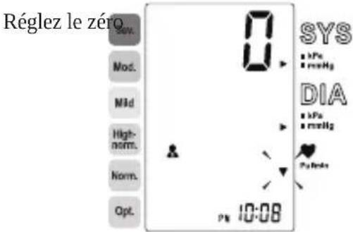 Réglez le zéro SYS ■ kPa ■ mmHg DIA ■ kPa ■ mmHg Polaris 0 10:08