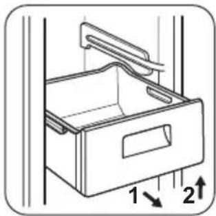ZANUSSI ZFU 20201 WA - Retrait des paniers de congélation et des clayettes en verre du congélateur - 1