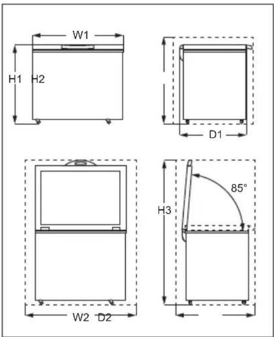 ZANUSSI ZCAN38EW1 - DIMENSIONS - 1