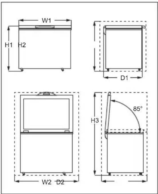 ZANUSSI ZCAN38EW1 - DIMENSIONS - 1