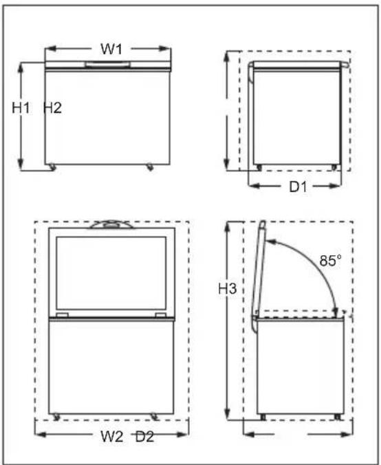 ZANUSSI ZCAN15EW1 - DIMENSIONS - 1