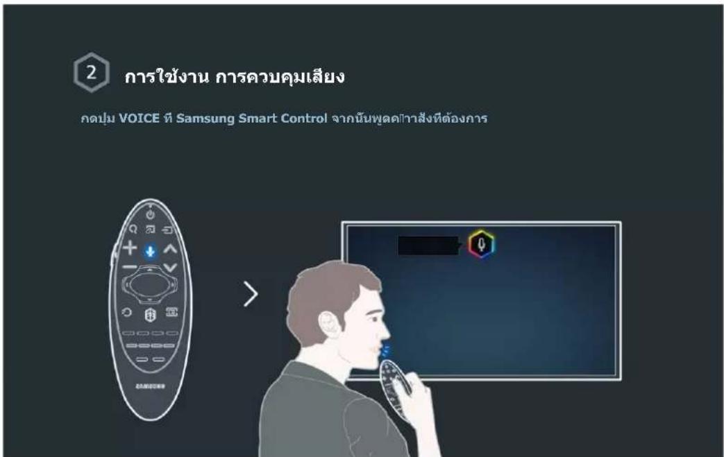 2 การใช้งาน การควบคุมเสียง Hoodie VOICE ที่ Samsung Smart Control จากนันพุลดาษ์าสังที่ต้องการ