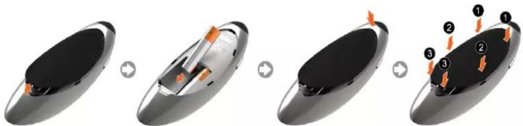 SAMSUNG UA55HU8500K - การใส่แบตเตอรีลงใน Samsung Smart Control - 1