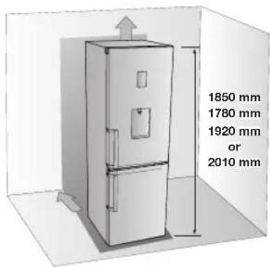 SAMSUNG RB33J3000SA - Selecting the best location for the refrigerator - 1