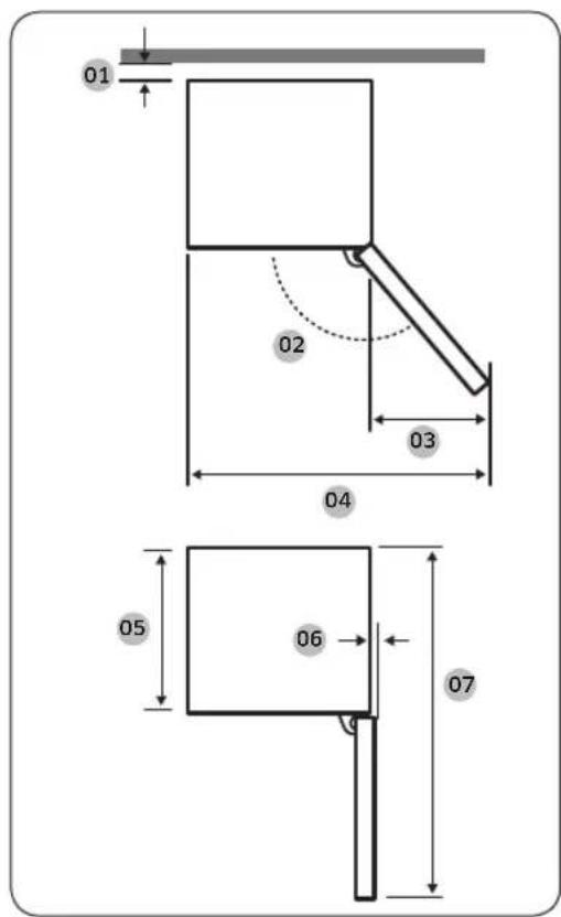 SAMSUNG BRB26715DWW - Product Overall Dimension - 1