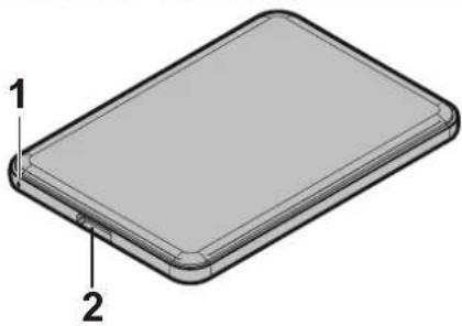 BUFFALO MiniStation HDPCF1.0U3BD - LED 指示燈和連接 - 1