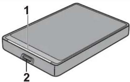 BUFFALO MiniStation HDPCF1.0U3BD - 各部の名称 - 1