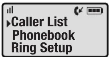 Clarity Professional XLC3.4 - XLC3.4 MENU - RINGER SETUP - 1