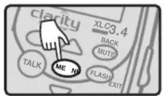 Clarity Professional XLC3.4 - XLC3.4 TELEPHONE MENU - 1