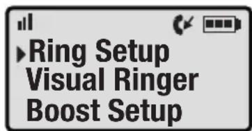 Clarity Professional XLC3.4 - XLC3.4 MENU - RINGER SETUP - 2