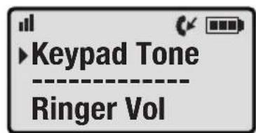 Clarity Professional XLC3.4 - XLC3.4 MENU - RINGER SETUP - 5