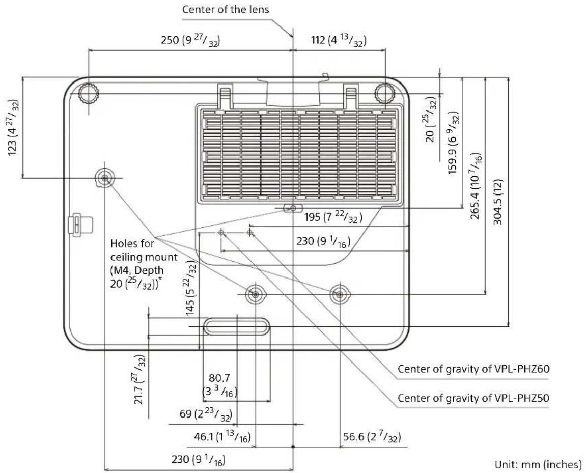 SONY VPLPHZ50 - Dimensions - 4