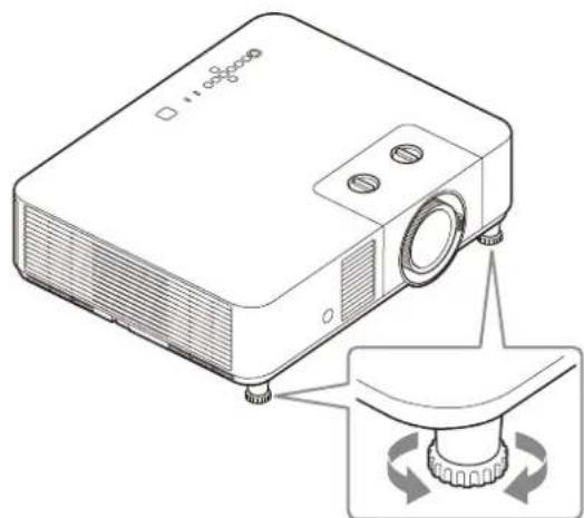 SONY VPLPHZ50 - Réglage de l'inclinaison du projecteur à l'aide des pieds avant (réglables) - 1
