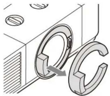 SONY VPLPHZ50 - Rimozione del cuscinetto di protezione dell'obiettivo - 1