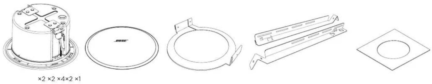 BOSE DesignMax DM2CLP - 包装清单 - 1