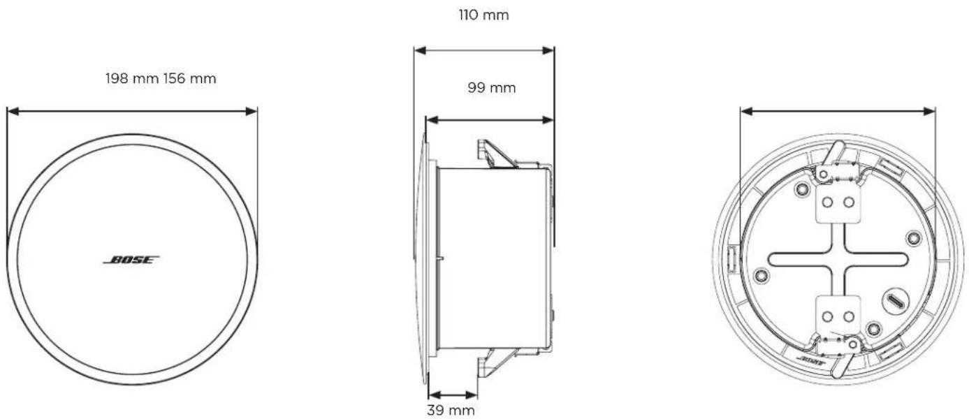 BOSE DesignMax DM2CLP - 製品寸法 - 1