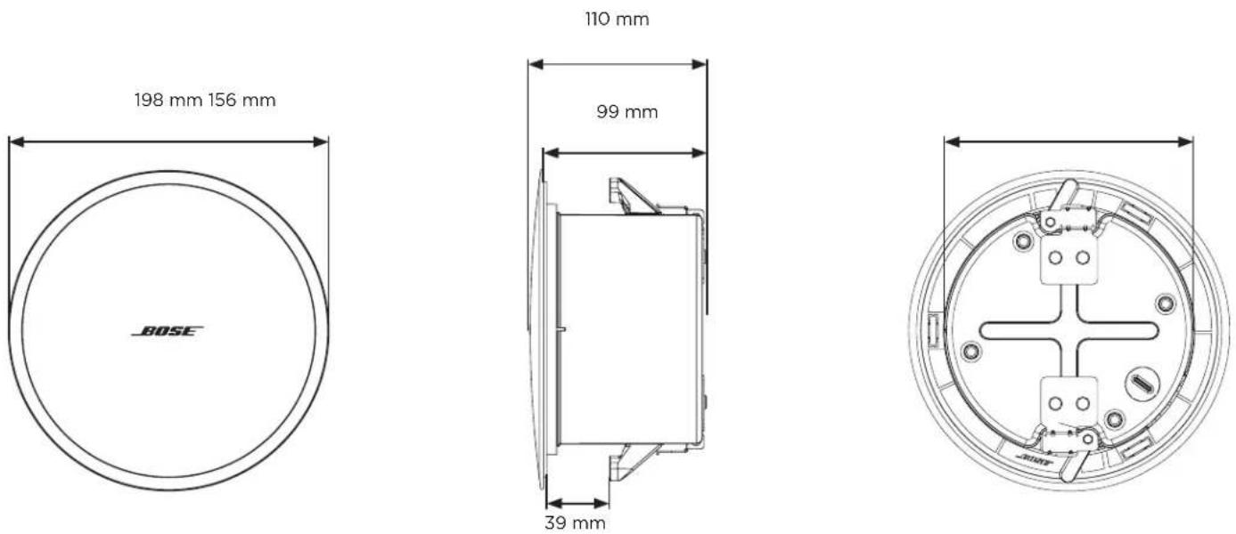 BOSE DesignMax DM2CLP - Afmetingen van het product - 1
