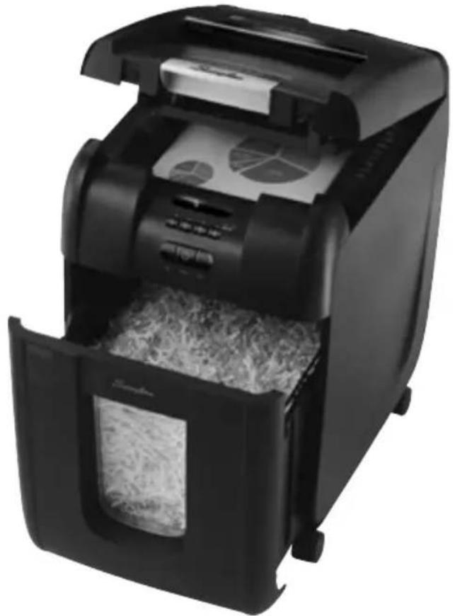 Black industrial machine with open lid and internal compartments filled with granular material (no visible text or symbols)