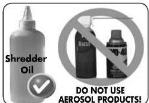 AURORA ShredSafe AU740XA - Oiling procedure: - 1