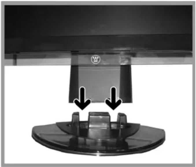WESTINGHOUSE L2410NM - Attaching the Base Stand to the LCD Monitor - 1