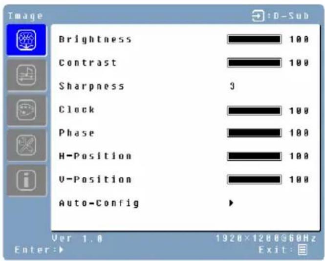 WESTINGHOUSE L2410NM - Color de Menu - 3